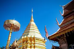 The golden chedi of Wat Phra That Doi Suthep above Chiang Mai