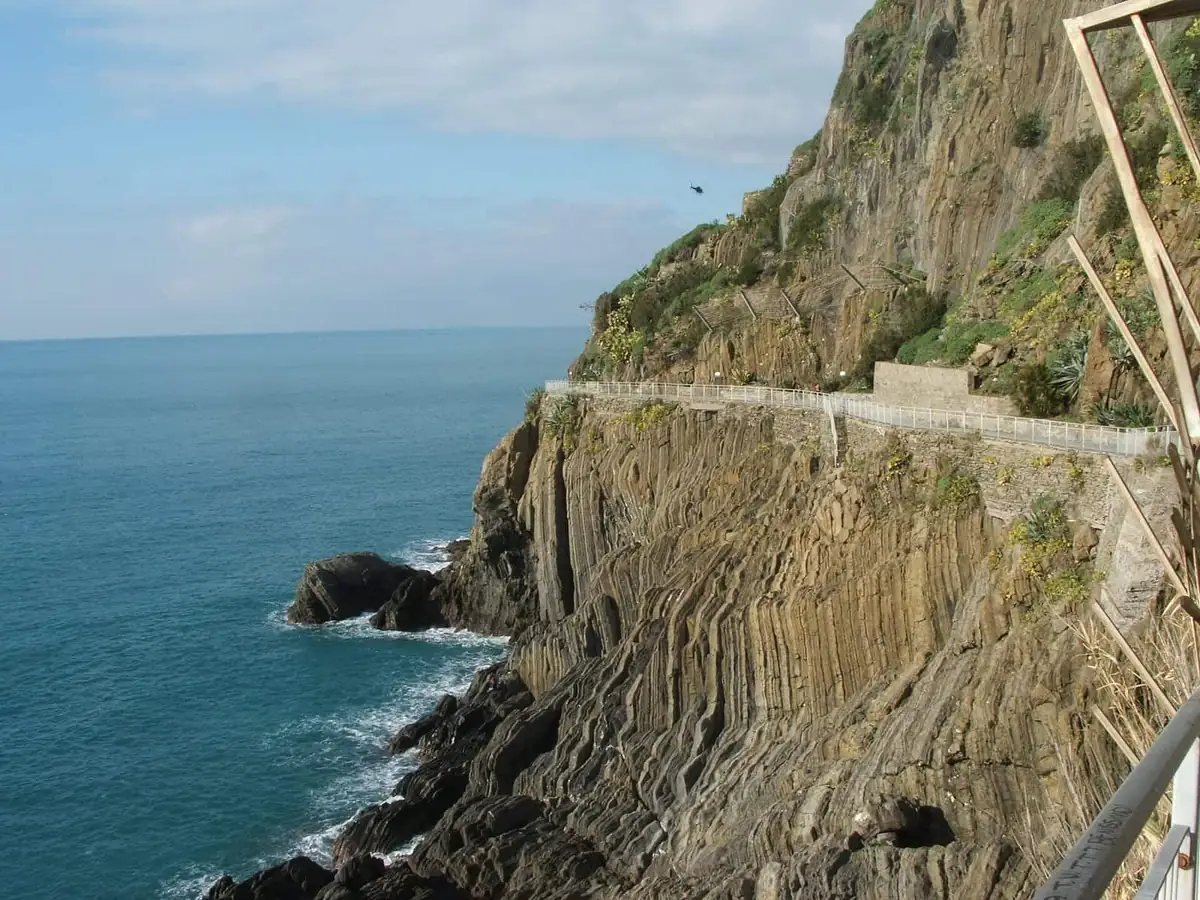The Via dell'Amore cliff path above the sea near Riomaggiore