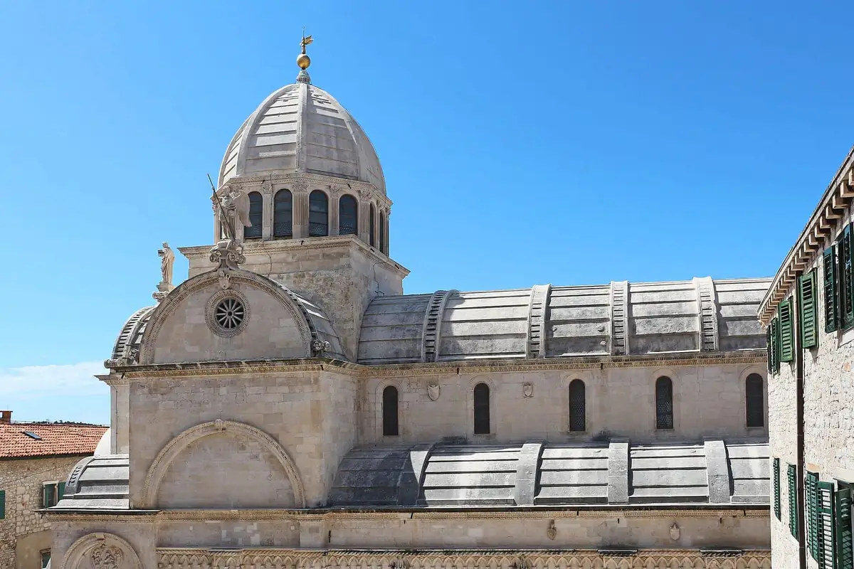 The stone dome of St James cathedral in Šibenik