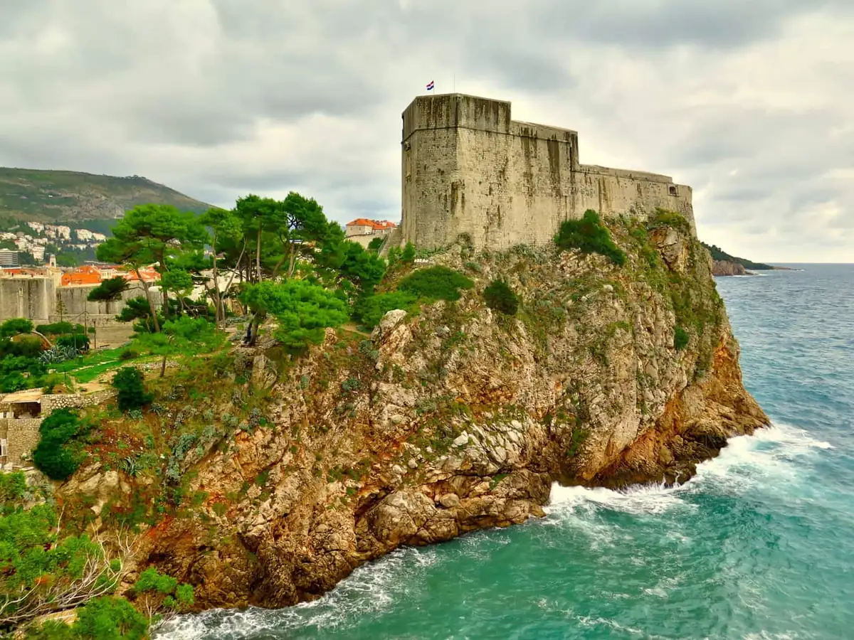 Fort Lovrijenac on its cliff above the sea