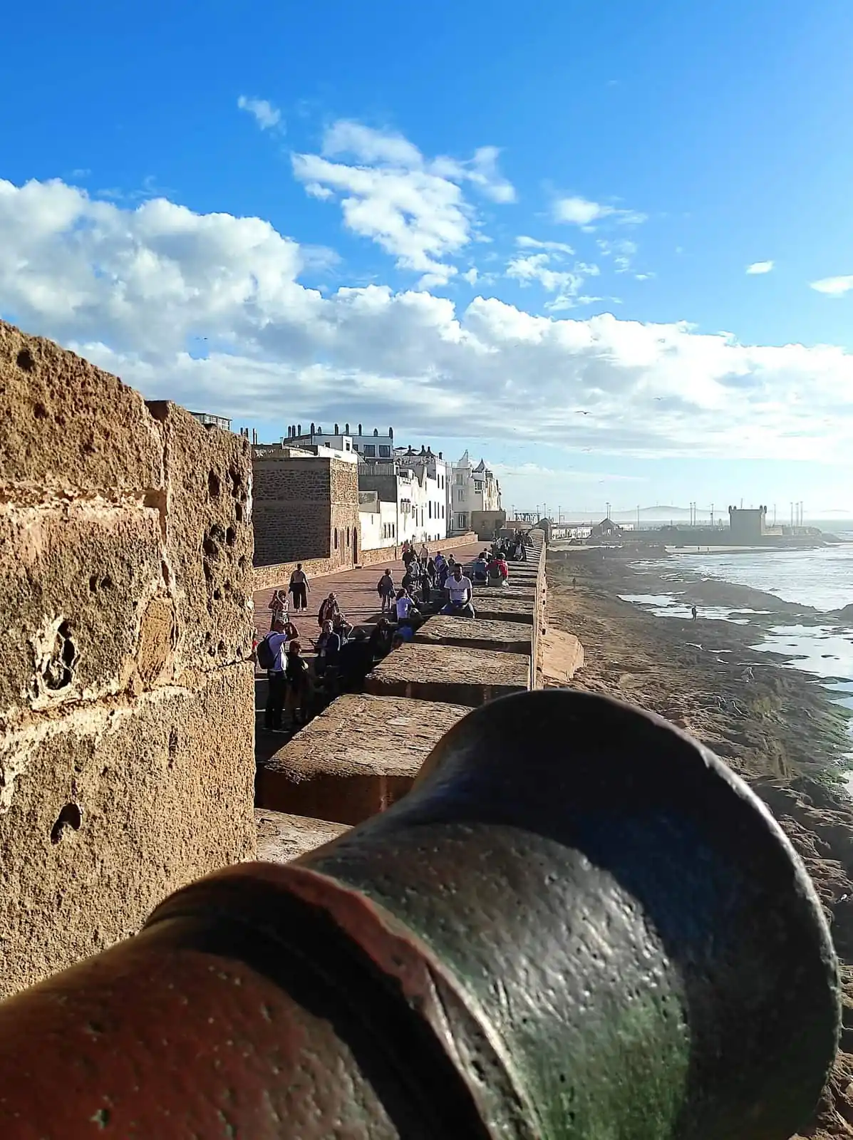 Bronze cannons on the Skala de la Ville ramparts above the Atlantic at Essaouira