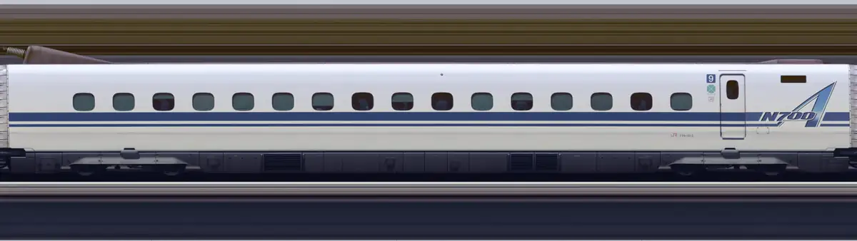 A Shinkansen N700A series train