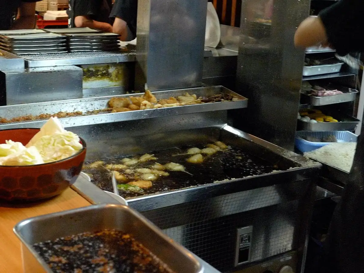 Kushikatsu deep-fried skewers in Osaka