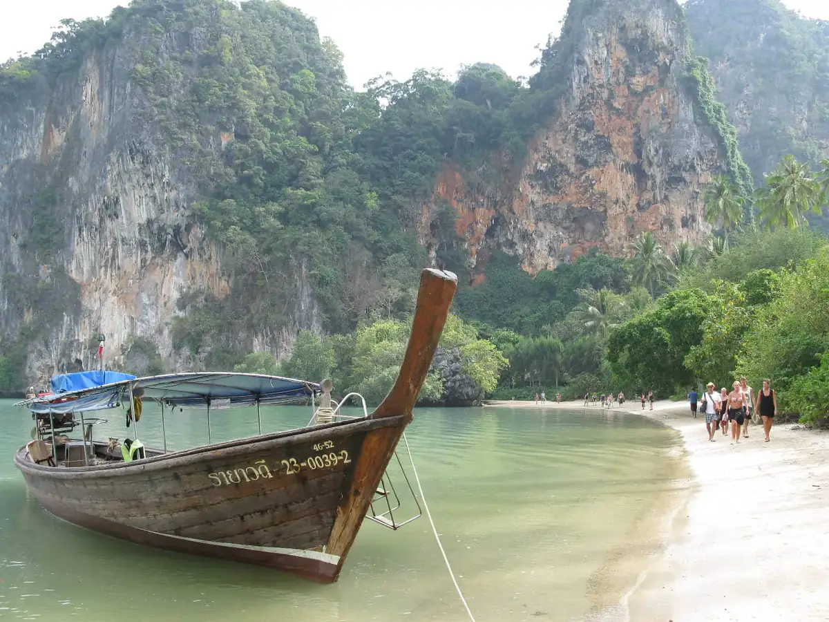 A longtail boat near Krabi