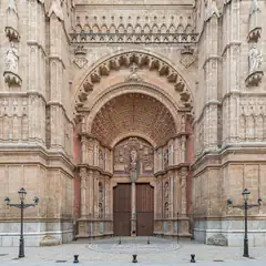 The entrance portal of Palma Cathedral in Mallorca