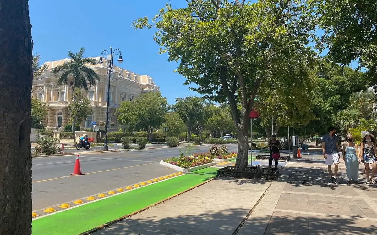 Palacio Canton on Paseo de Montejo in Merida under a blue sky