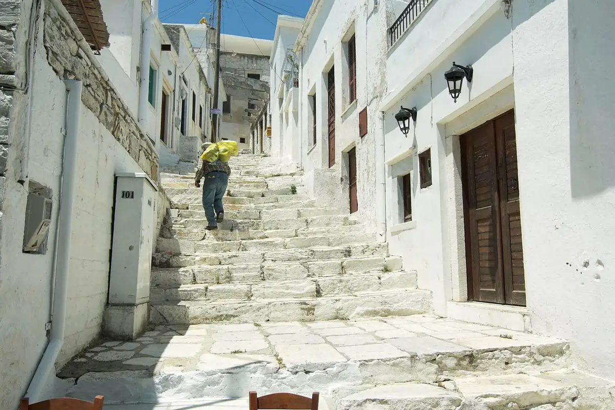 Marble lanes in Apeiranthos on Naxos