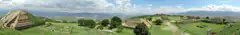 Panorama over the plazas and pyramids of Monte Alban above the Oaxaca valley