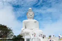 The Big Buddha statue above Phuket on a clear day