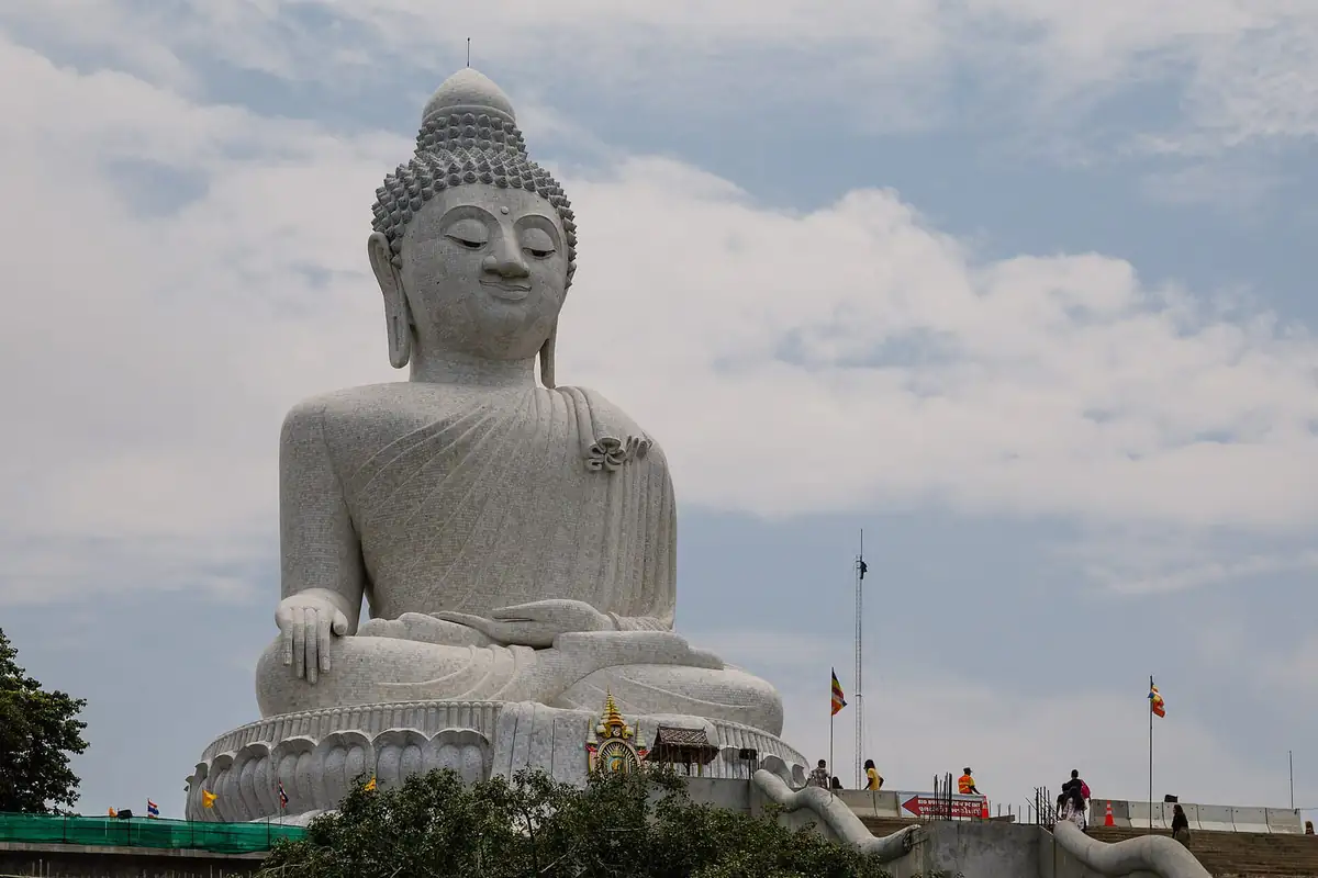 Detail of the Big Buddha statue in Phuket