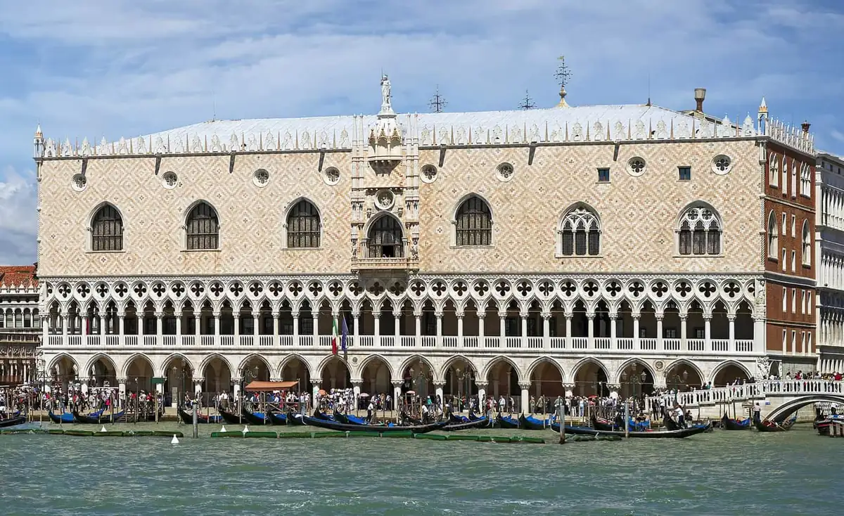 The Doge's Palace facing the water in Venice