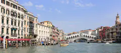 The Rialto Bridge over the Grand Canal in Venice