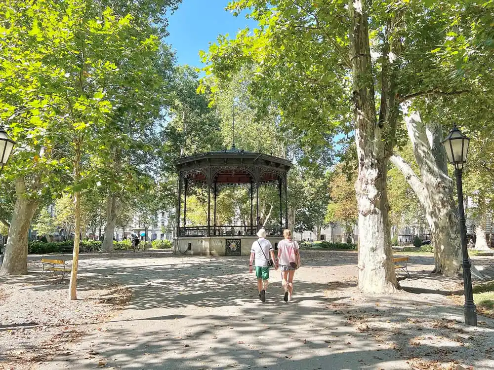 Plane trees and the bandstand in Zrinjevac park, Zagreb